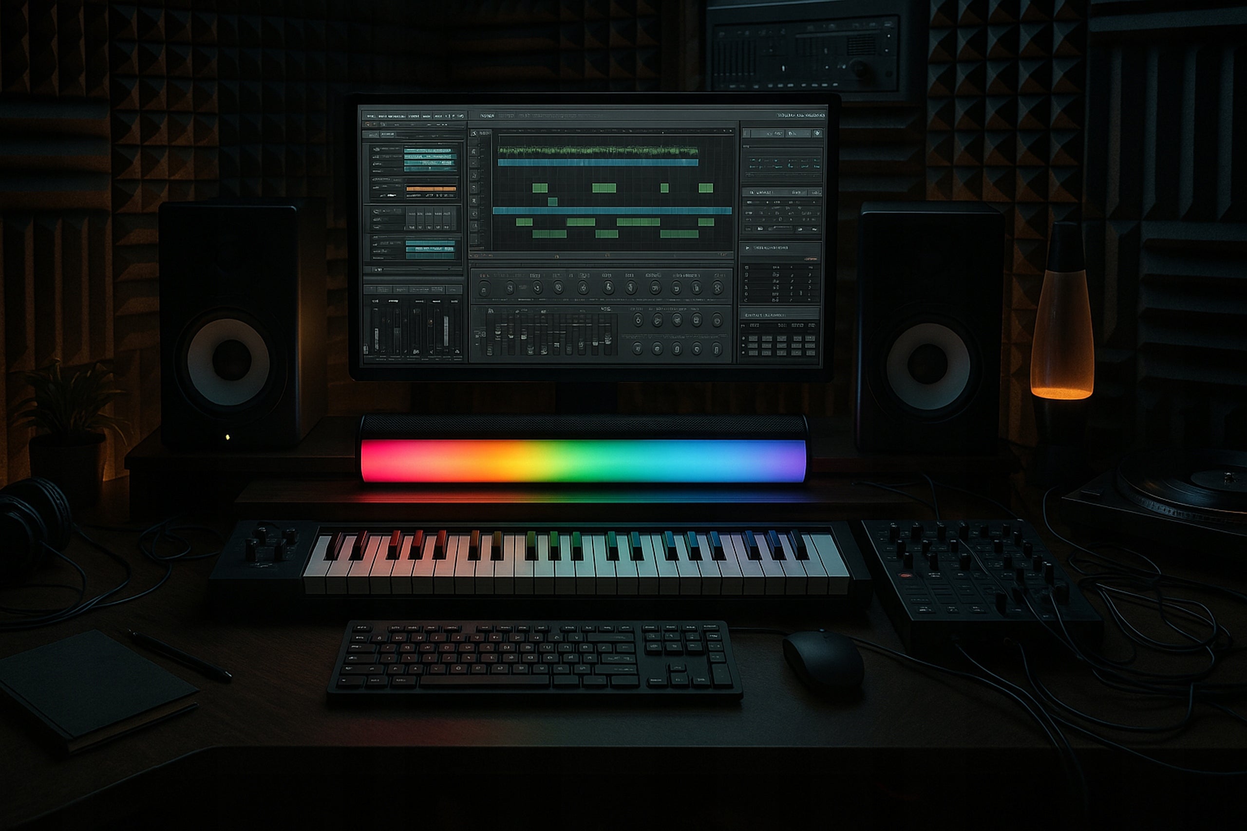 BLUETOOTH SPEAKER SOUNDBAR GAMING COMPUTER SPEAKERS LED RGB USB Manufacturer code soundbar