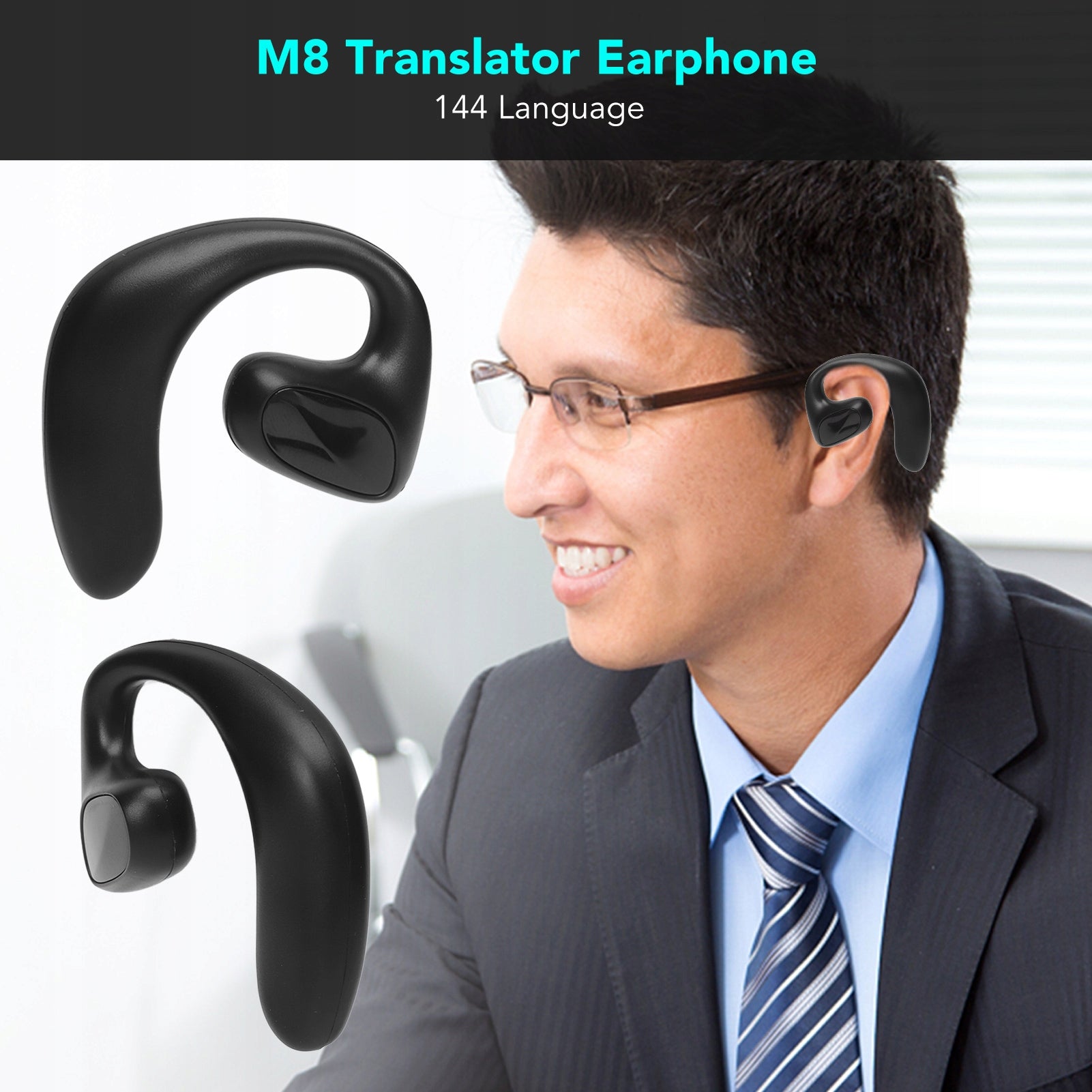 BLUETOOTH TRANSLATION HEADPHONES 5.1 144 LANGUAGE Brand no brand