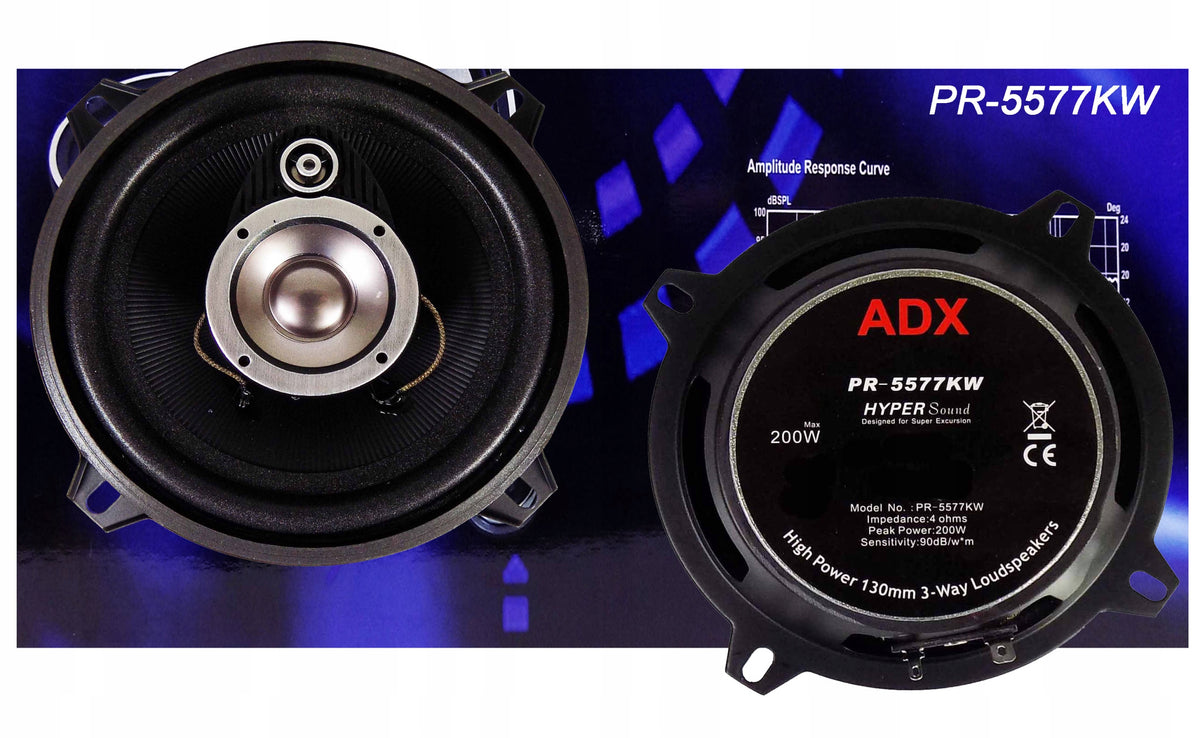 BM 3-WAY SPEAKERS FOR CAR FRONT REAR 13CM