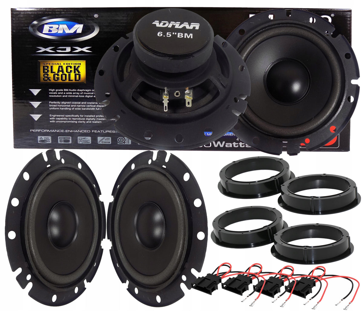 BM POWERFUL 4 BASS SPEAKERS SKODA SUPERB YETI FRONT