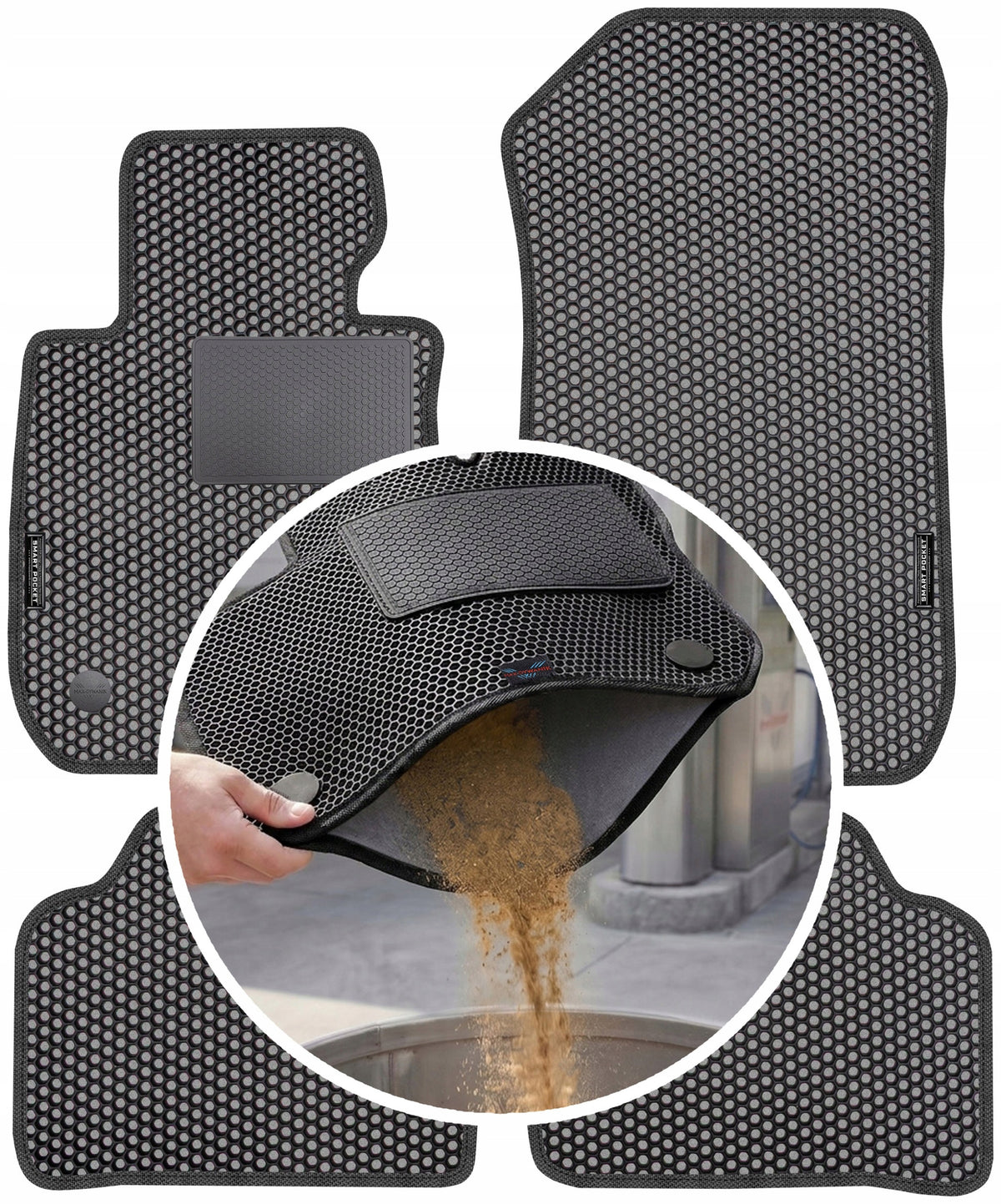 BMW 3 E90 E91 2004-2011 EVA SMART POCKET Rugs Packaging status original