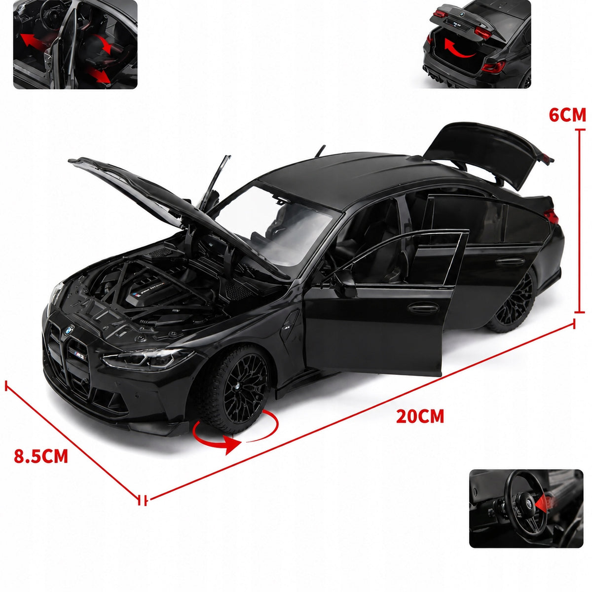 BMW M3 CS LCI 1:24 License BMW LED Lights Sound Auto MODEL GIFT Brand no brand