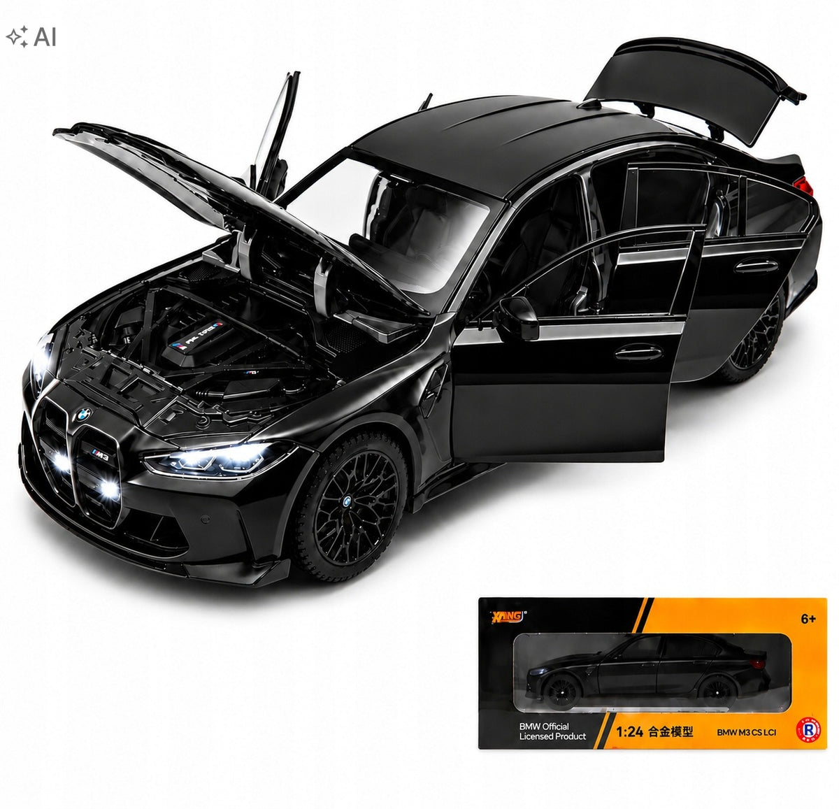 BMW M3 CS LCI 1:24 License BMW LED Lights Sound Auto MODEL GIFT