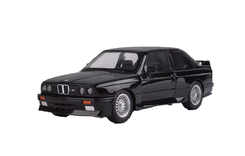 BMW M3 E30 METAL MODEL 1:24 DIE CAST LIGHTS SOUND OPENING BLACK