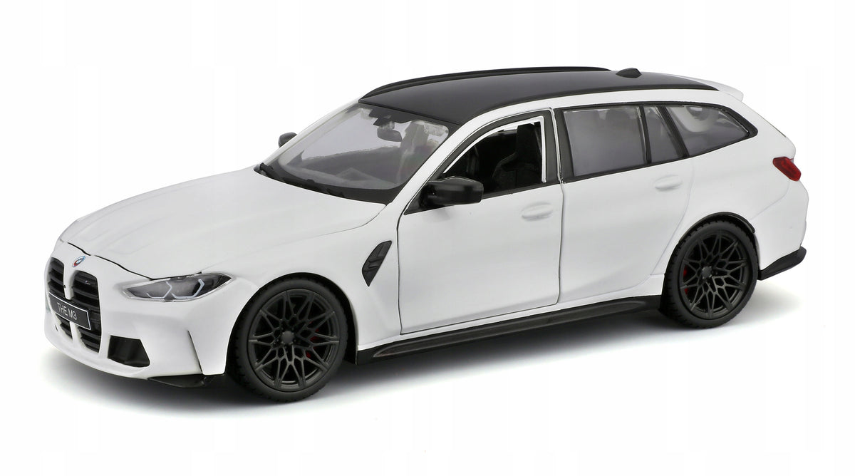 BMW M3 Touring 2023 G81 WHITE STATION WAGON 1:24 MODEL BBURAGO 18-21112WT Packaging status original