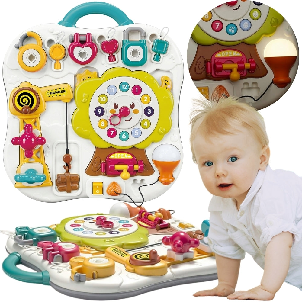 BOARD MONTESSORI INTERACTIVE SENSORY MANIPULATION SCIENCE CLOCK WOOPIE