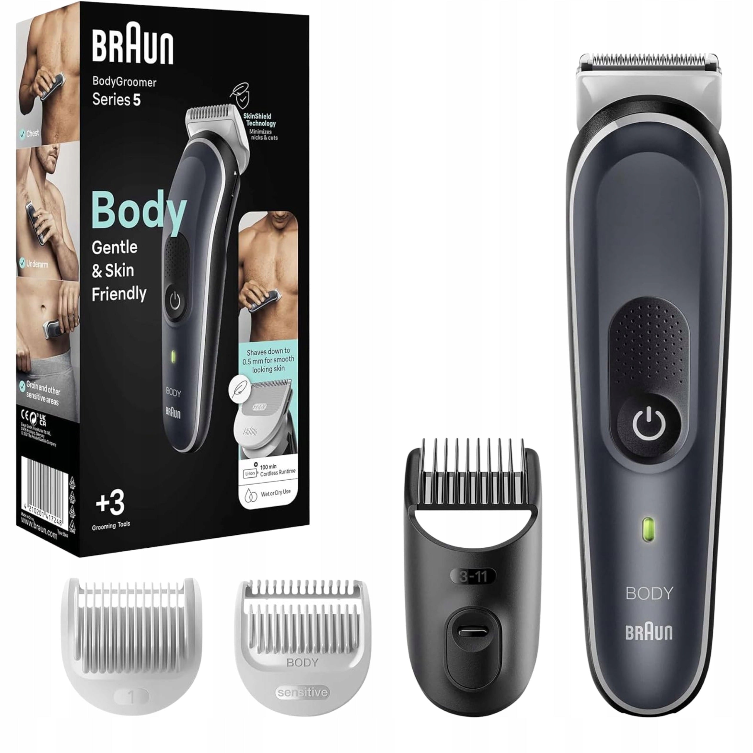 BODY SHAVER BRAUN SERIES 5 BG5360 BODYGROOMER 1-11 MM 100 MIN
