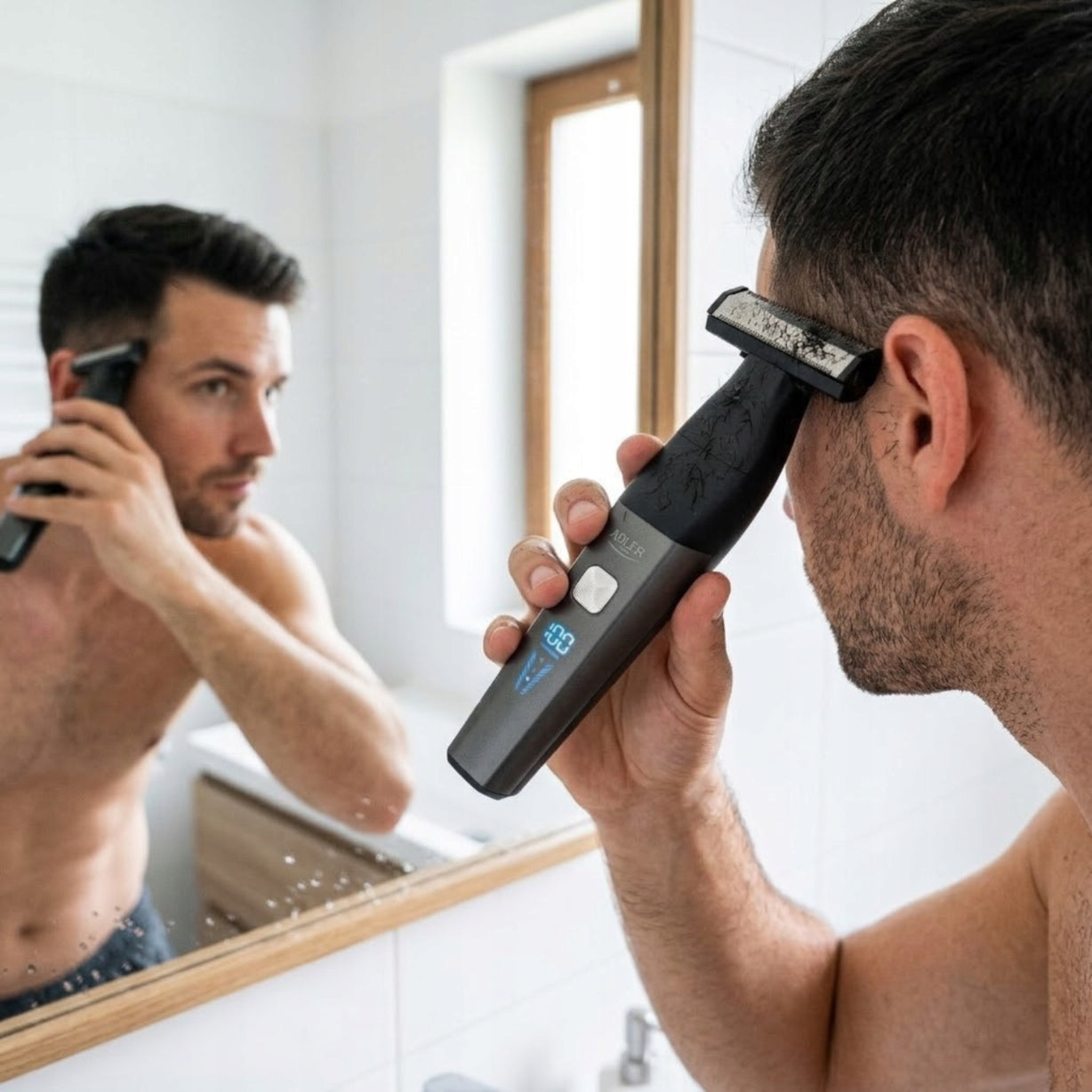 BODY TRIMMER WITH LONG HANDLE USB CLIPPER WATERPROOF Packaging status original