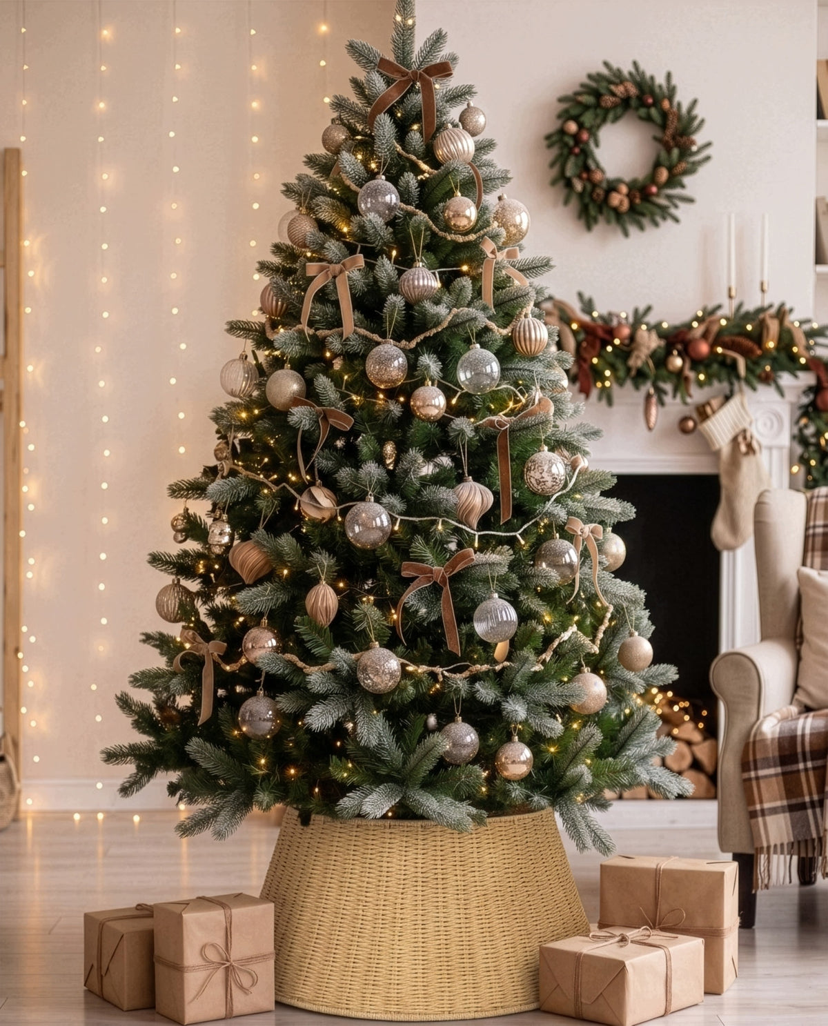 BOHO CHRISTMAS TREE STAND COVER 58x25 CM CHRISTMAS DECORATION Manufacturer code Osłonka 2218 BOHO
