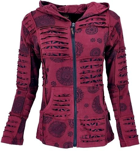 BOHO PATCHWORK JACKET WITH HOOD COTTON OLIVE FOR WOMEN Brand no brand
