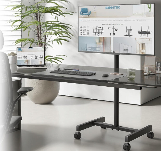 BONTEC Universal TV Stand on Wheels up to 13-42 inches TC002B Brand BONTEC