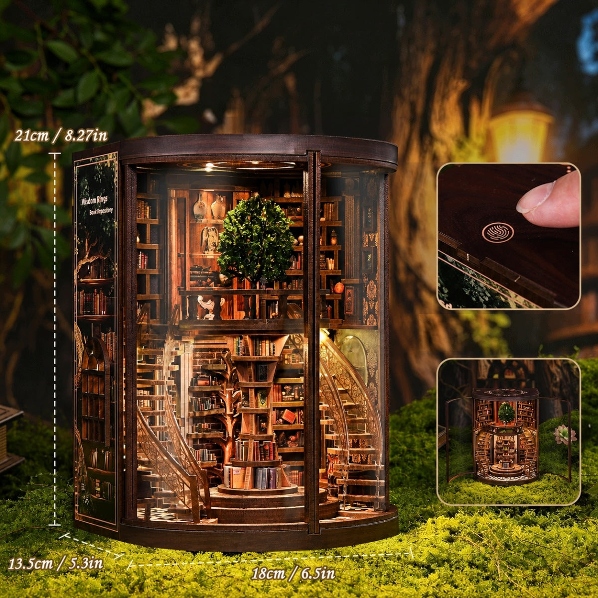BOOK NOOK SET WOODEN DOLLHOUSE 3D MINIATURE DOLLHOUSE Brand no brand