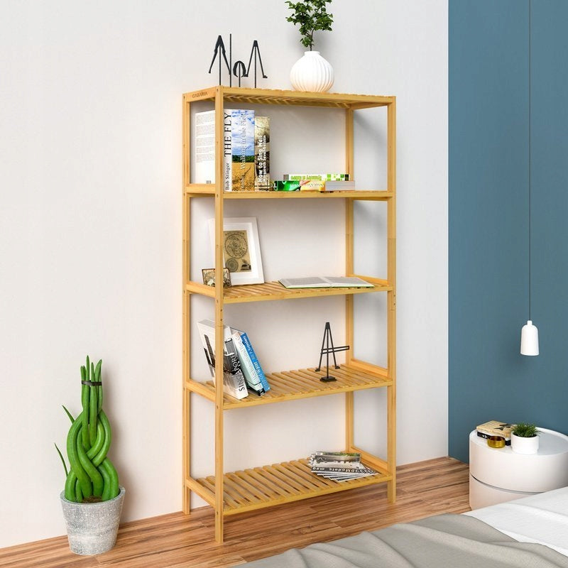 BOOKCASE BAMBOO SHELF 5 BOOKSHELVES SHOES Manufacturer code 107930