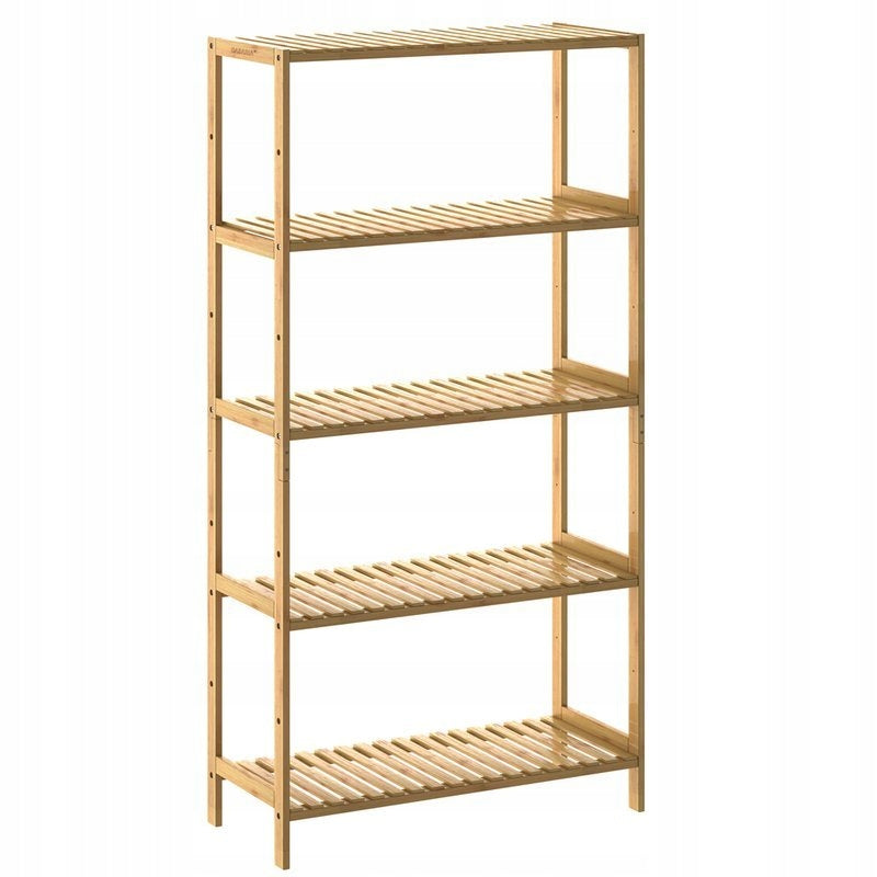 BOOKCASE BAMBOO SHELF 5 BOOKSHELVES SHOES