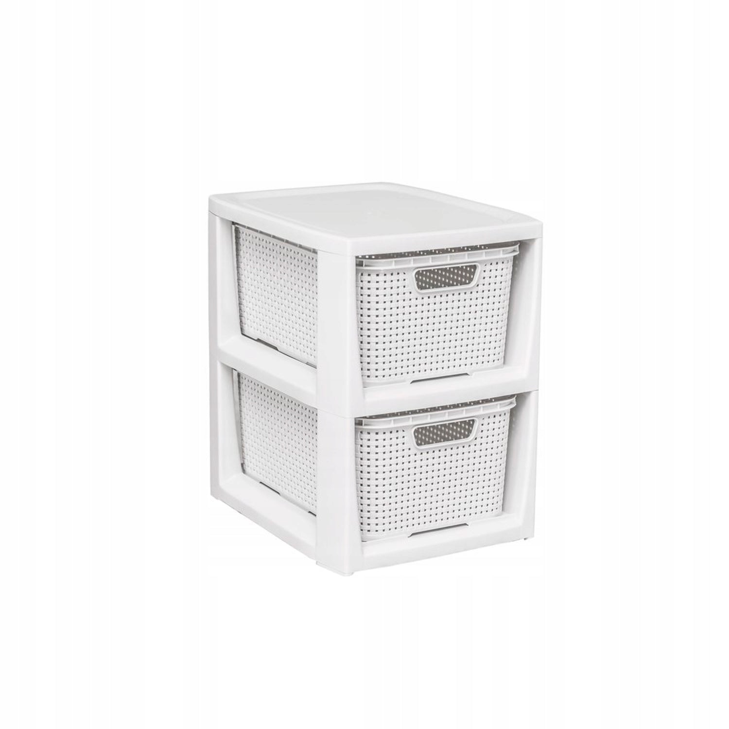 BOOKCASE CHEST OF DRAWERS RACK WITH 2 BASKETS RATTAN BRANQ 1727A EAN (GTIN) 5901098172714