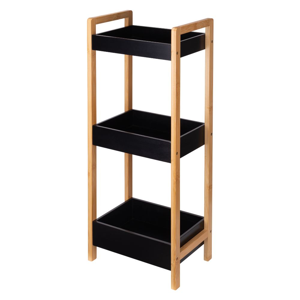 BOOKCASE SHELF DAVE 28x18,5x74cm ALSEA GALICIA black 36911