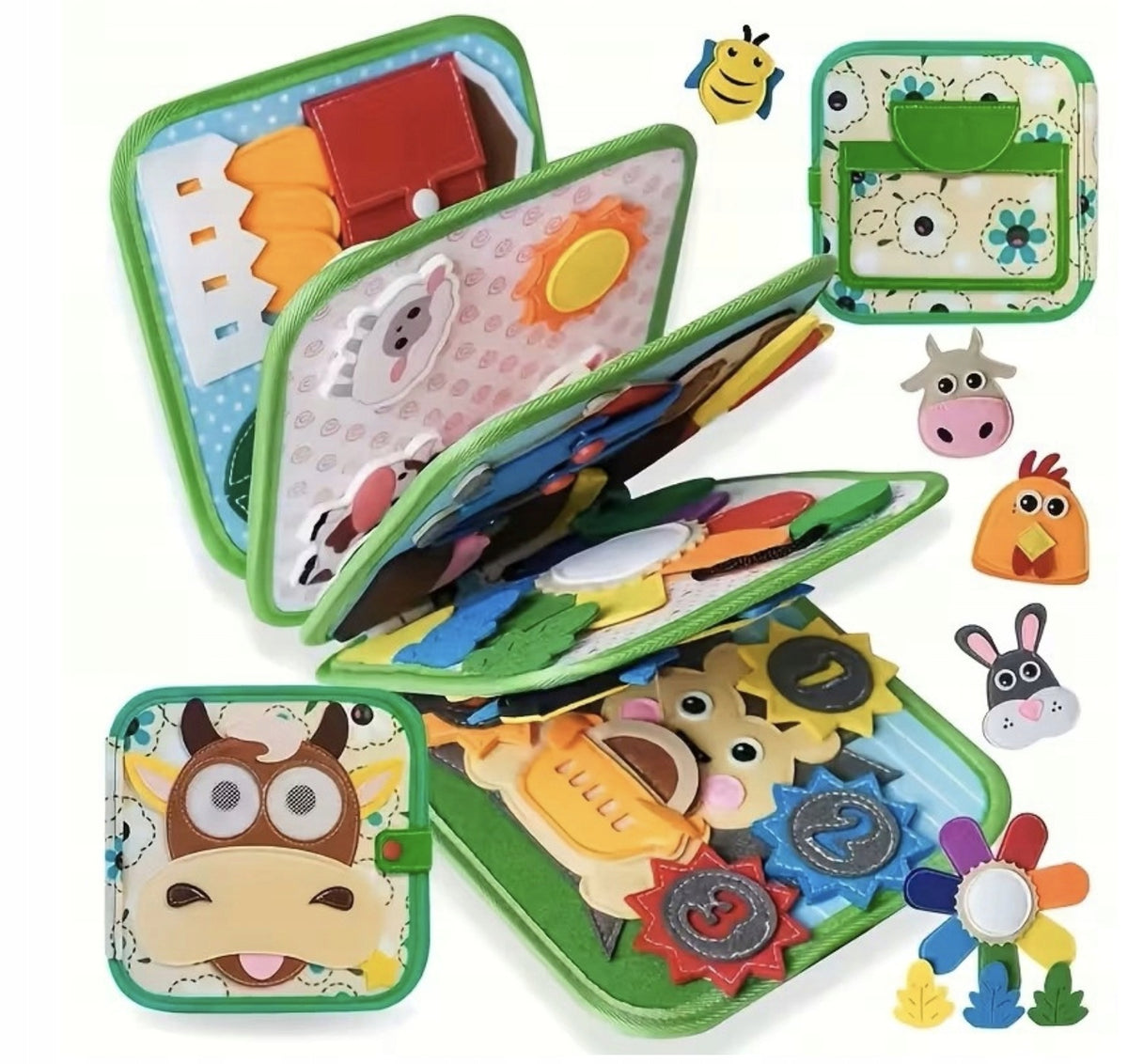 BOOKLET SENSORY MANIPULATION BOARD MONTESSORI EDUCATIONAL TOY Brand Magical