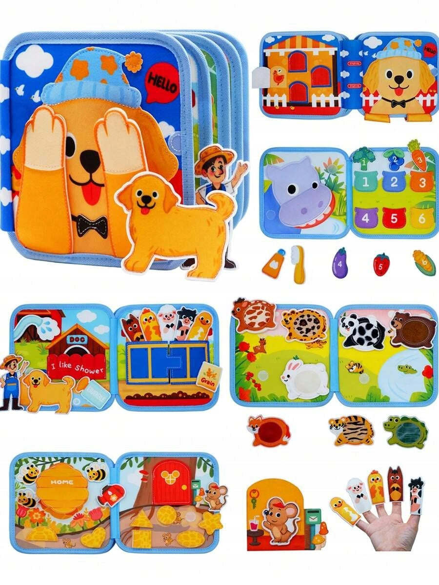 BOOKLET SENSORY MANIPULATION BOARD MONTESSORI EDUCATIONAL TOY