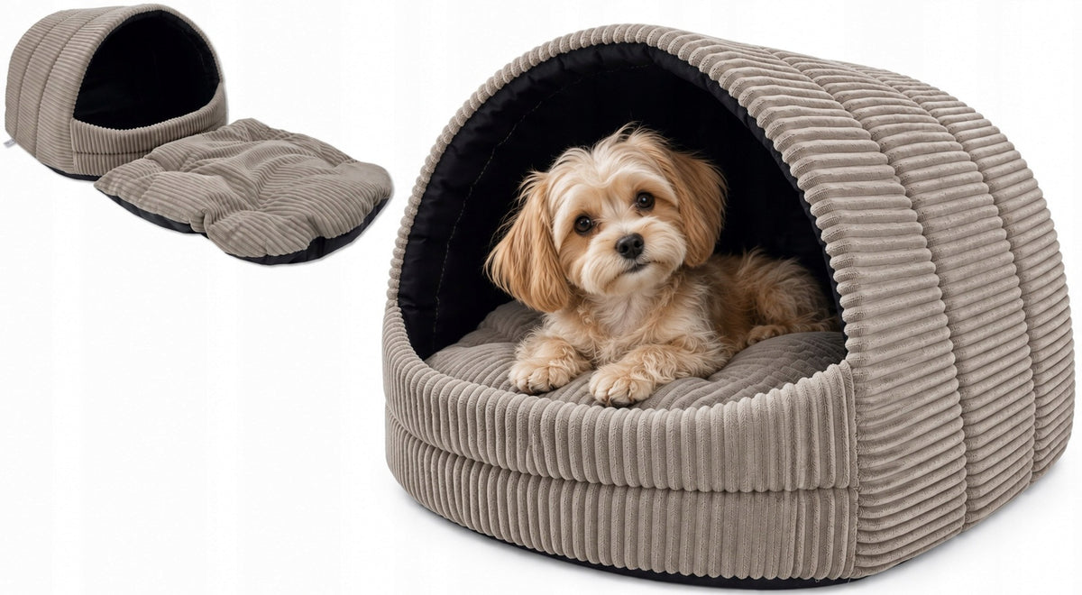 BOOTH COTTAGE CAT DOG BED 3 MINK BEIGE YORK