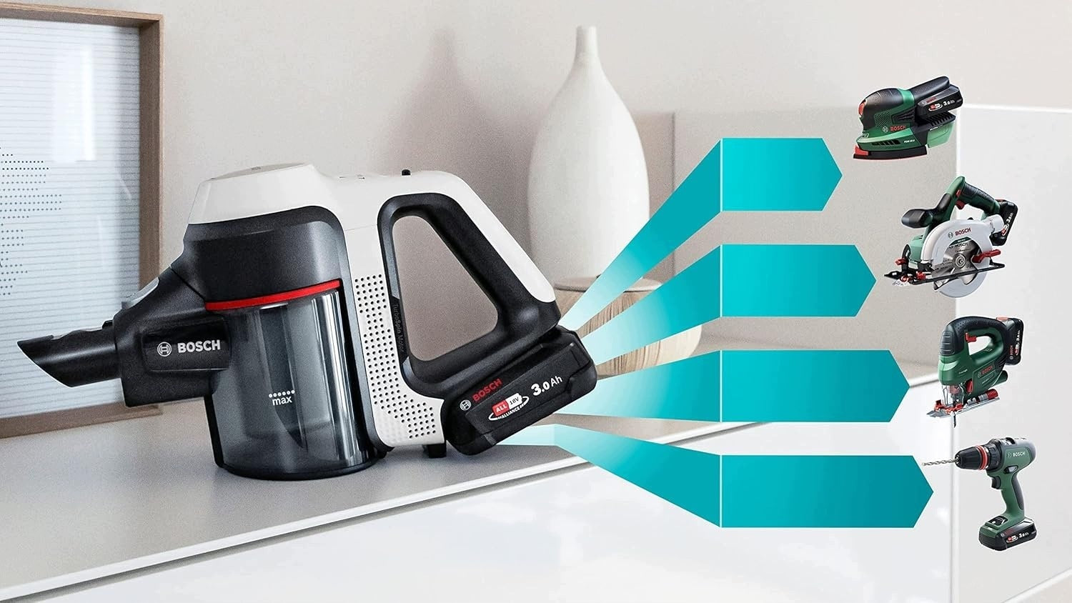 BOSCH ELECTROMÉNAGER UNLIMITED 7 CORDLESS UPRIGHT VACUUM CLEANER, BLACK/BI Manufacturer no brand
