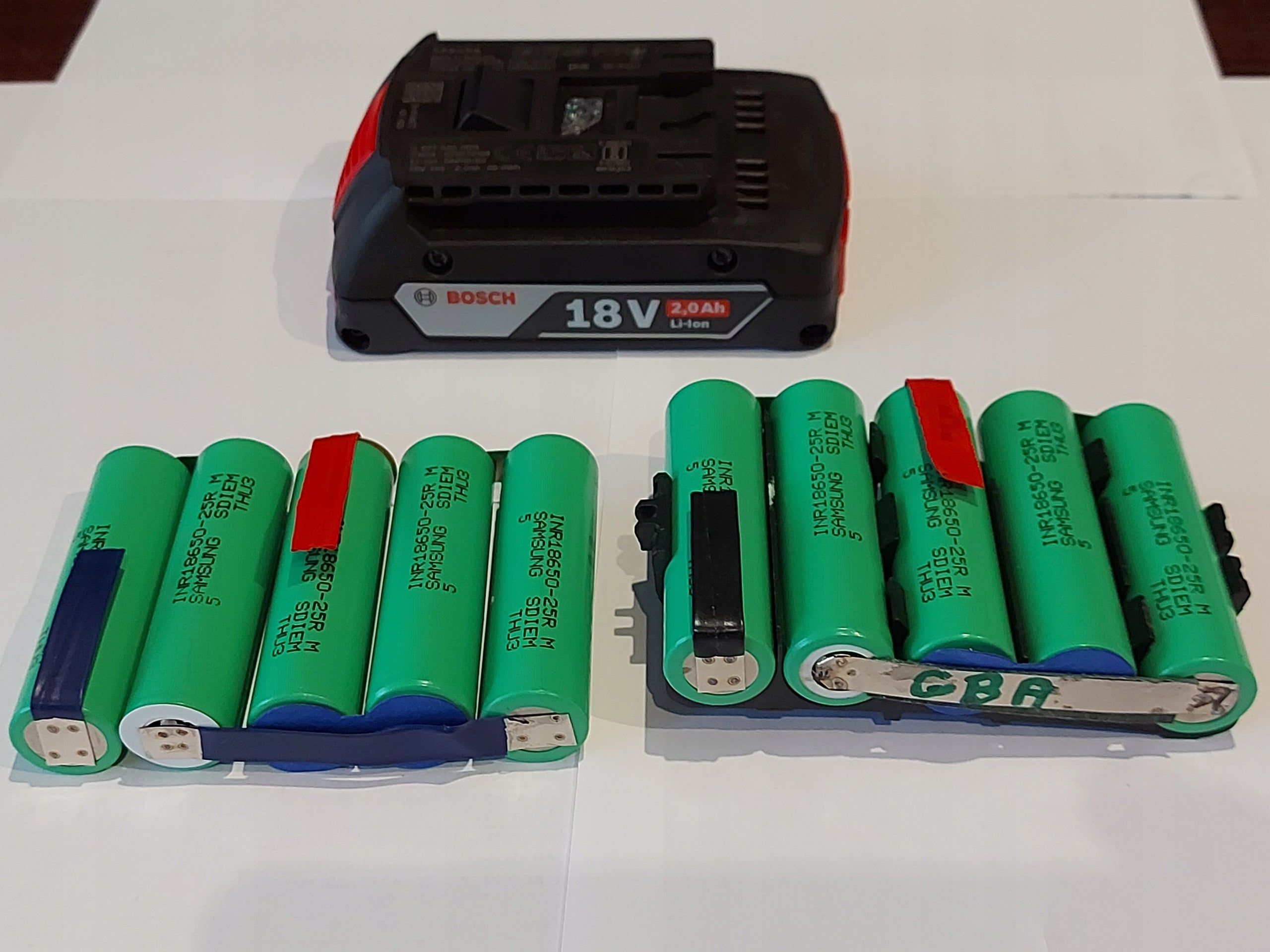 BOSCH GBA 18V li-ion self-replacement package 1,5Ah - 2,5Ah