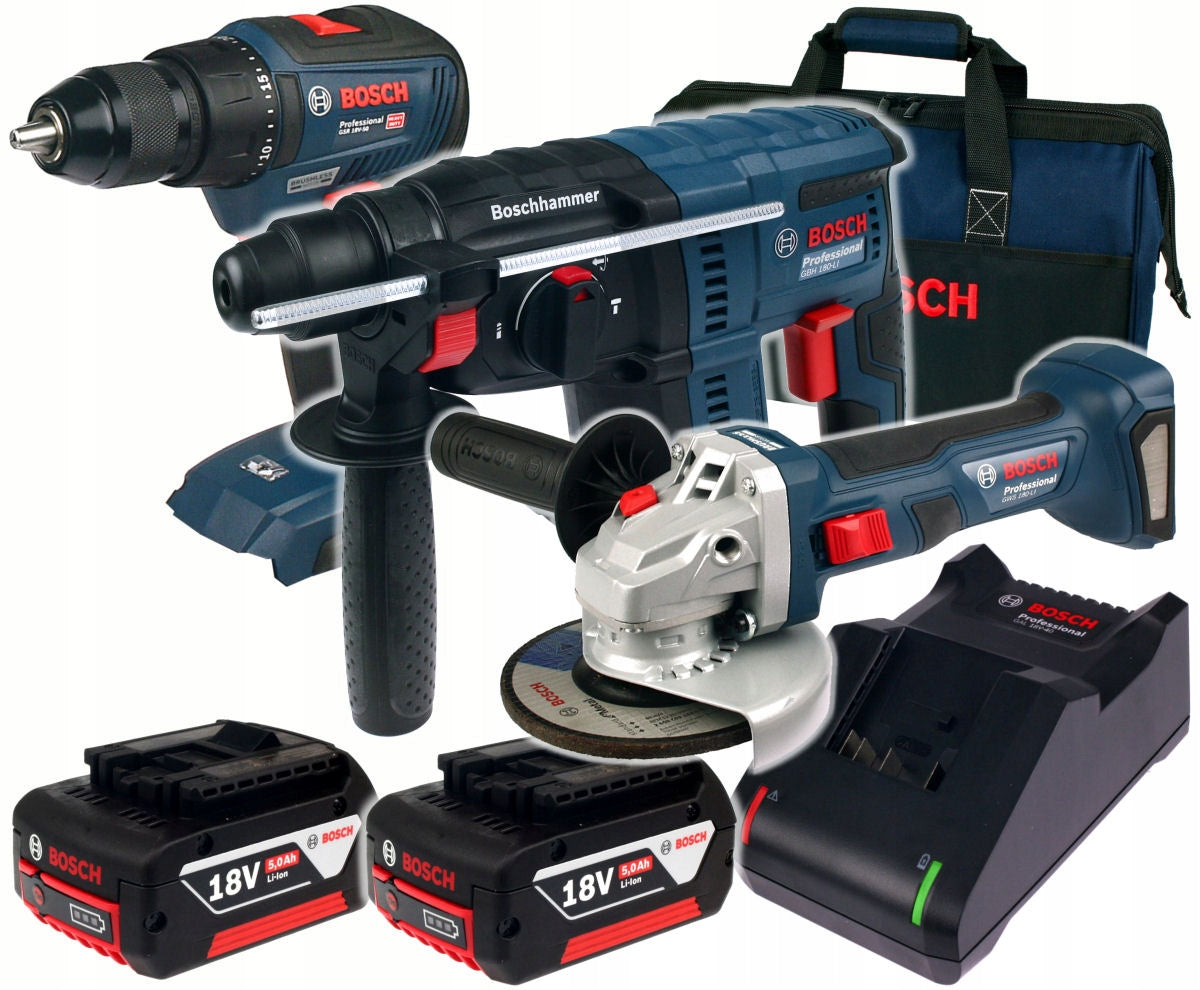 BOSCH GBH 18V-22 GSR 18V-52 GWS 18V-8 2x5,0Ah BAG