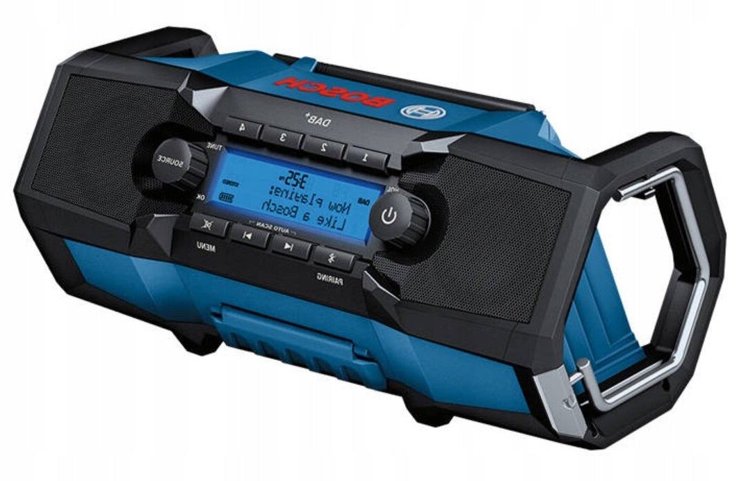 BOSCH GPB 18V-2 SC DAB+ Bluetooth FM IP54 Battery Building Radio Manufacturer code Radio budowlane DAB+ FM Bluetooth USB IP54