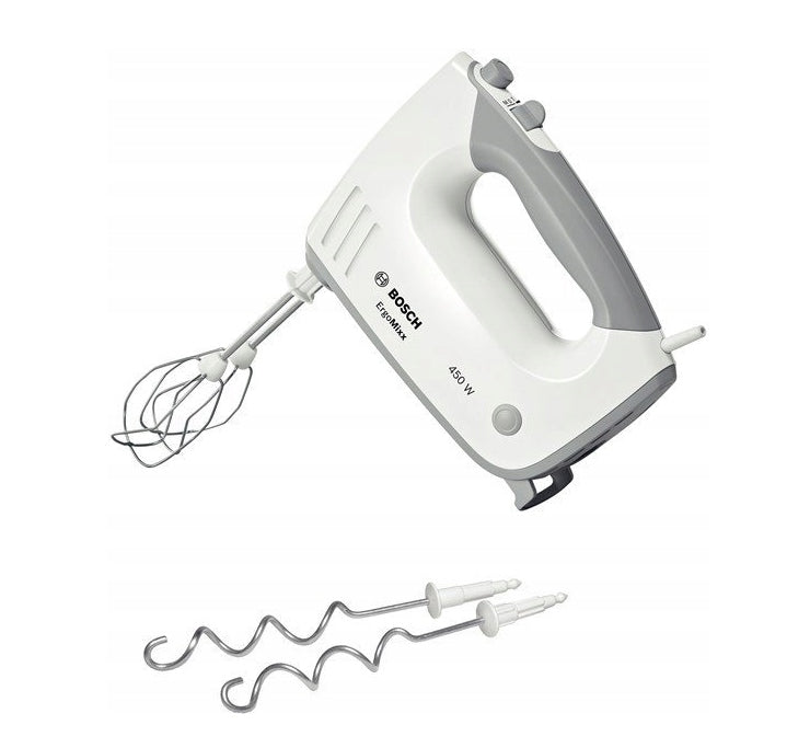 BOSCH HAND MIXER WHITE POWERFUL QUIET 2 TIPS TURBO FUNCTION 5 SPEEDS Manufacturer code MIKSER RĘCZNY