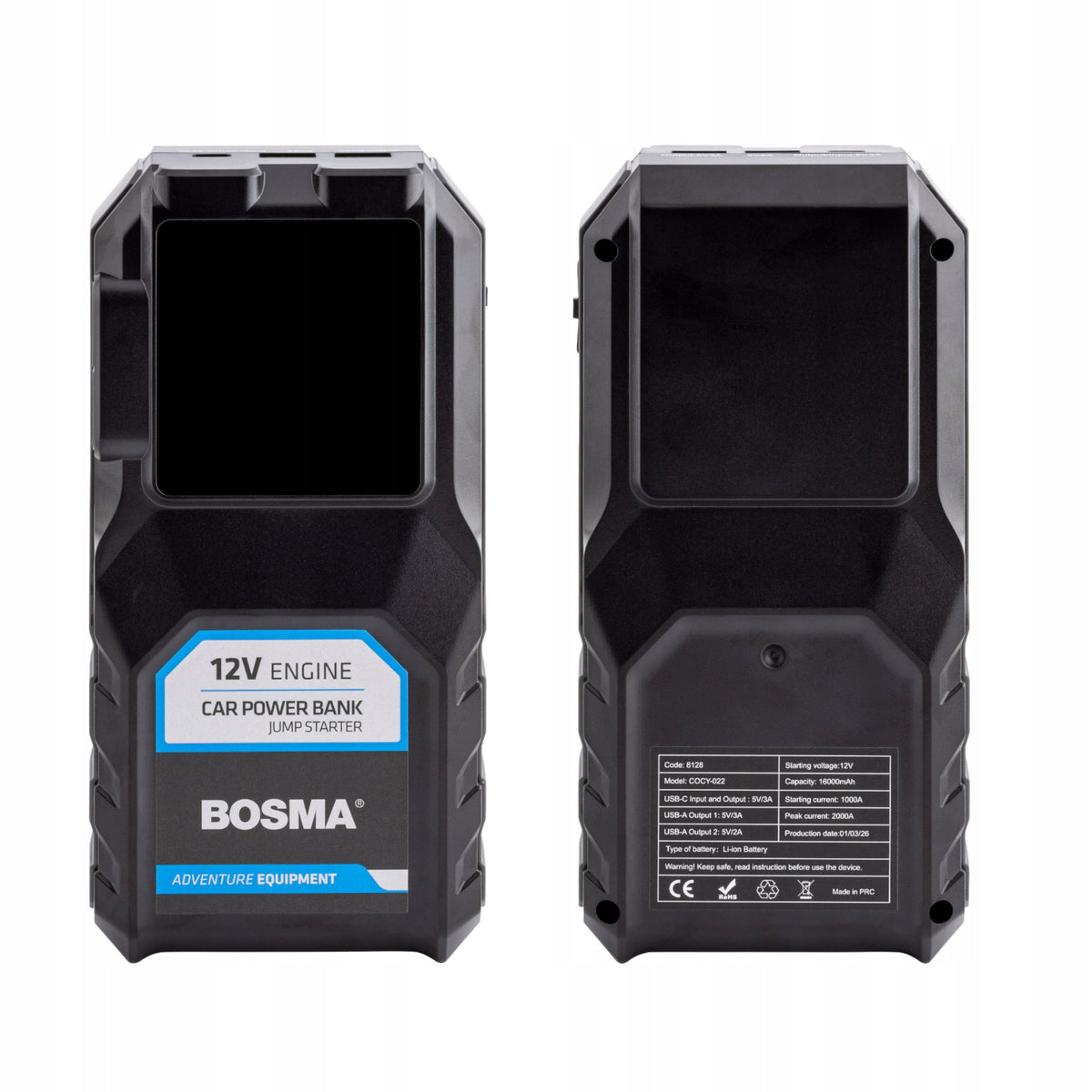 BOSMA 8128 POWERBANK 16000mAh WITH START FUNCTION 1000A BOOSTER Brand Bosma