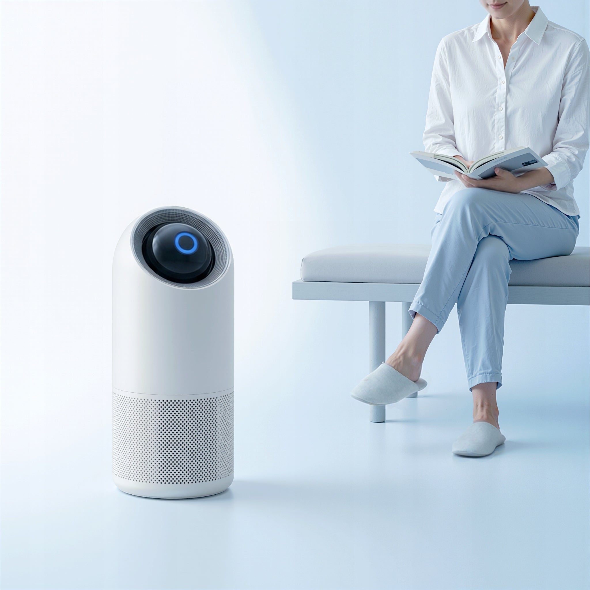 BOSTE AIR PURIFIER HEPA H13 UP TO 35M2 SMART WIFI QUIET Packaging status original