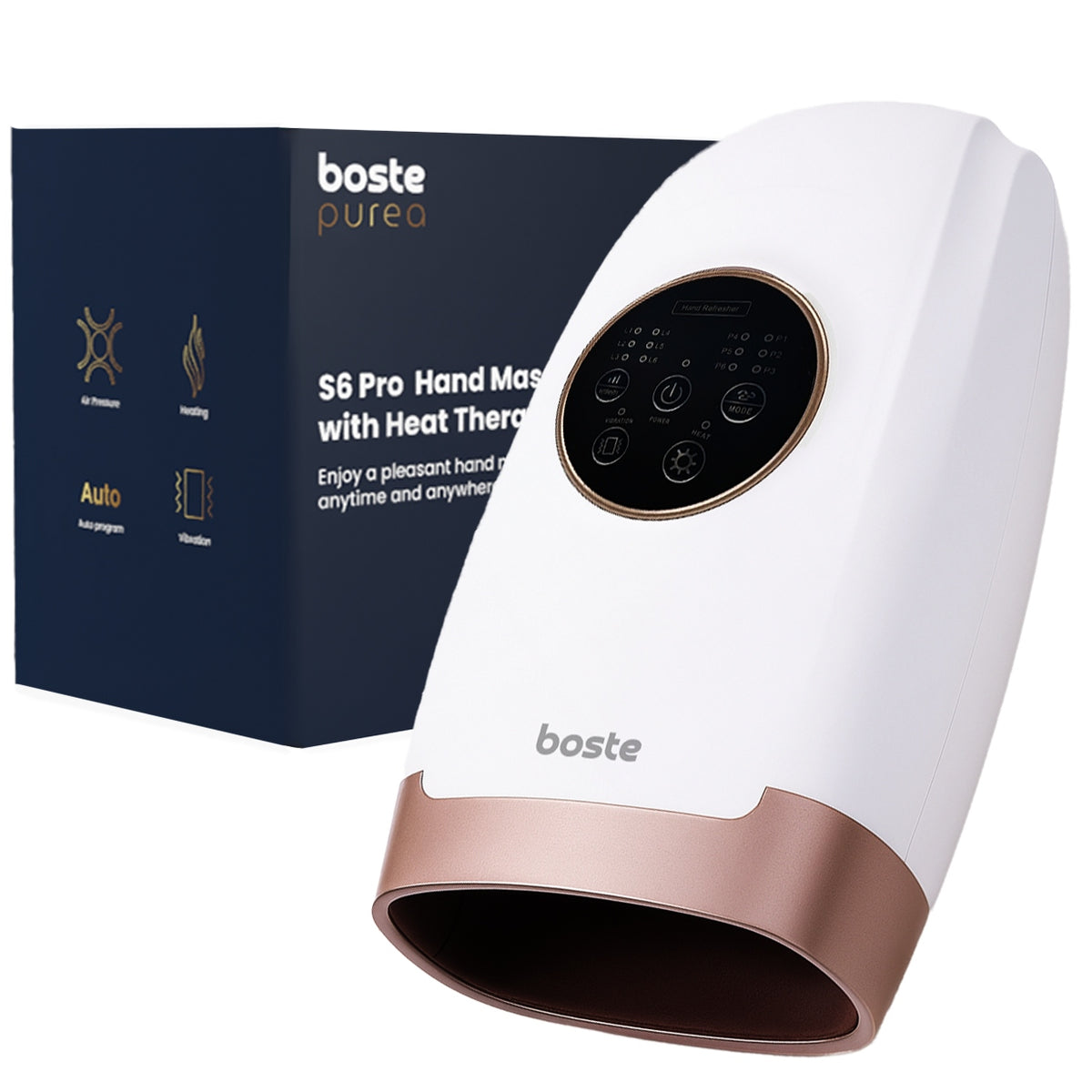 BOSTE CORDLESS WRIST HAND MASSAGER WITH ACUPRESSURE HEATING