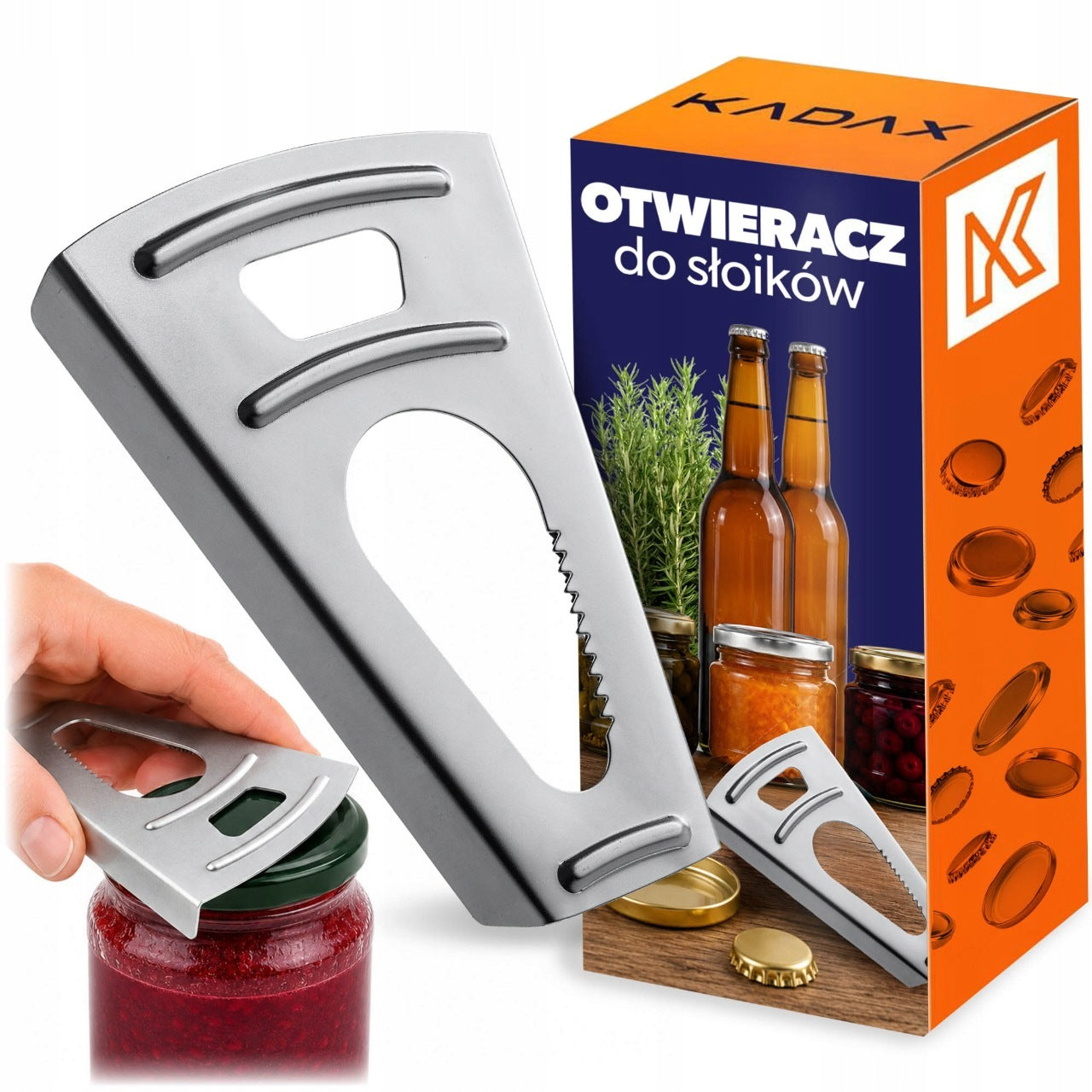BOTTLE OPENER LID NUTS UNIVERSAL HANDHELD 2in1