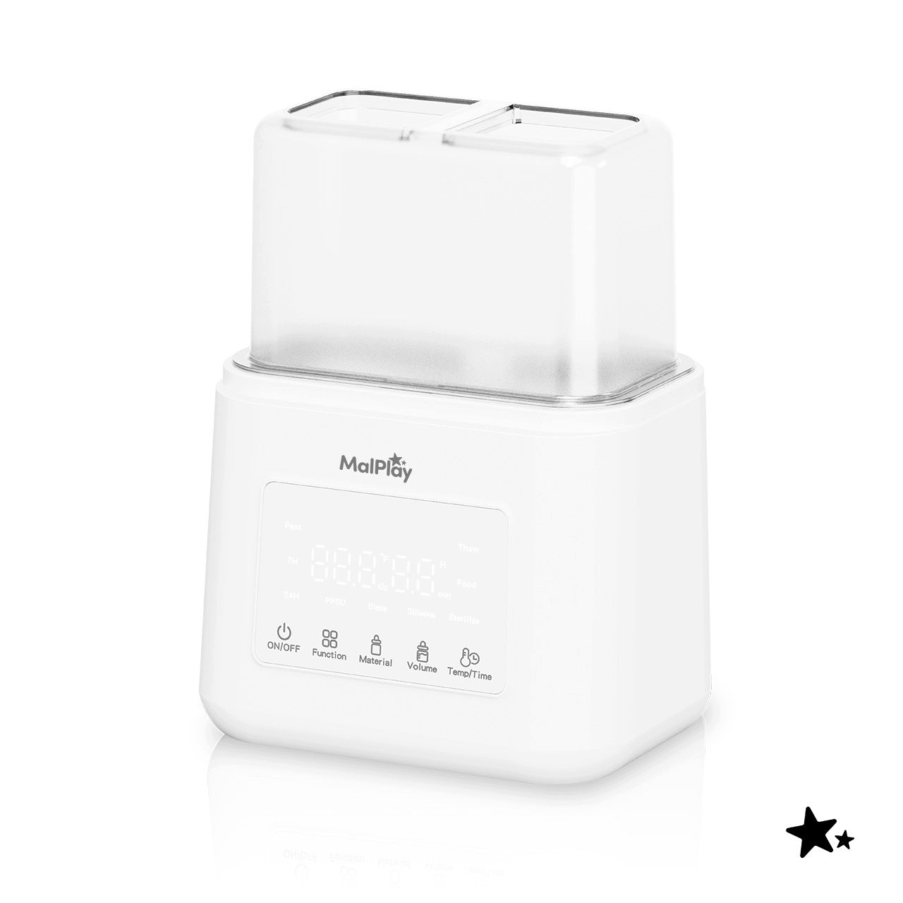 BOTTLE WARMER DOUBLE 5IN1 STERILIZER DEFROSTING MEALS 230W Packaging status original