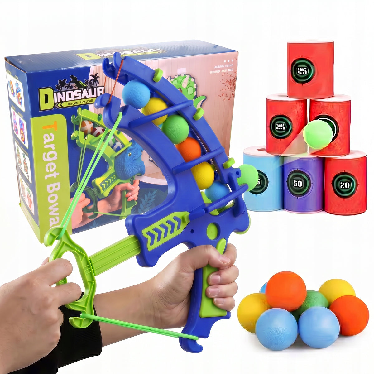 BOW ON BALLS slingshot TARGET learning accuracy ARCADE GAME