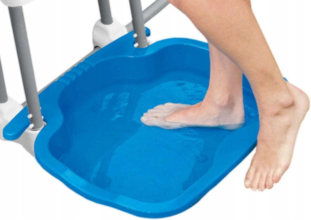 BOWL Bathtub for cleaning the legs of the feet in front of the pool entrance to the pool Number of rungs 1