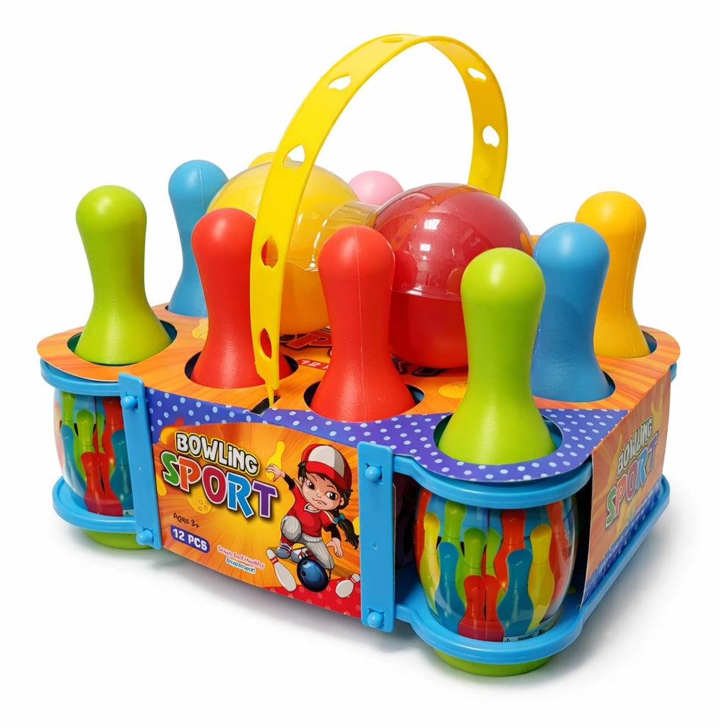 BOWLING COLORFUL ARCADE GAME 15,5CM + TWO BOWLING BALLS Packaging status original