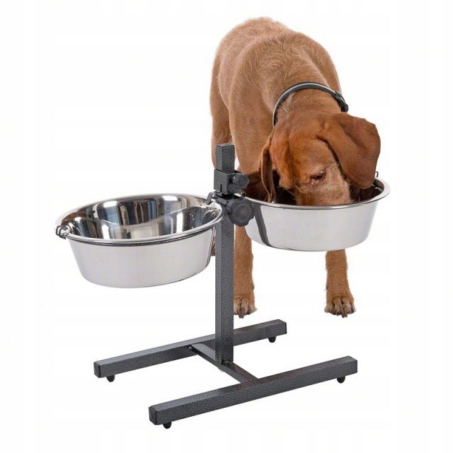 BOWLS Metal BOWL ON ADJUSTABLE STAND FOR DOG 2x2,8L