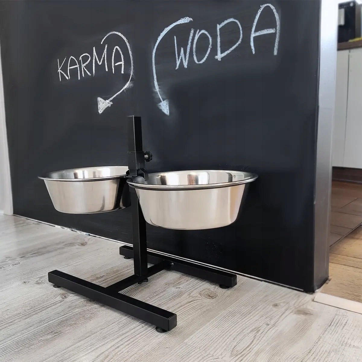 BOWLS for large DOG on ADJUSTABLE STAND 2 x 4,7 L LARGE STAND steel EAN (GTIN) 5905923300457