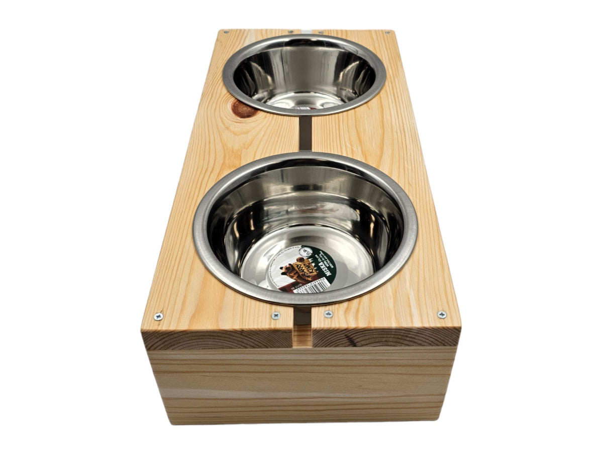 BOWLS for large DOG on STAND 2x1800ml stainless steel Brand Barry King