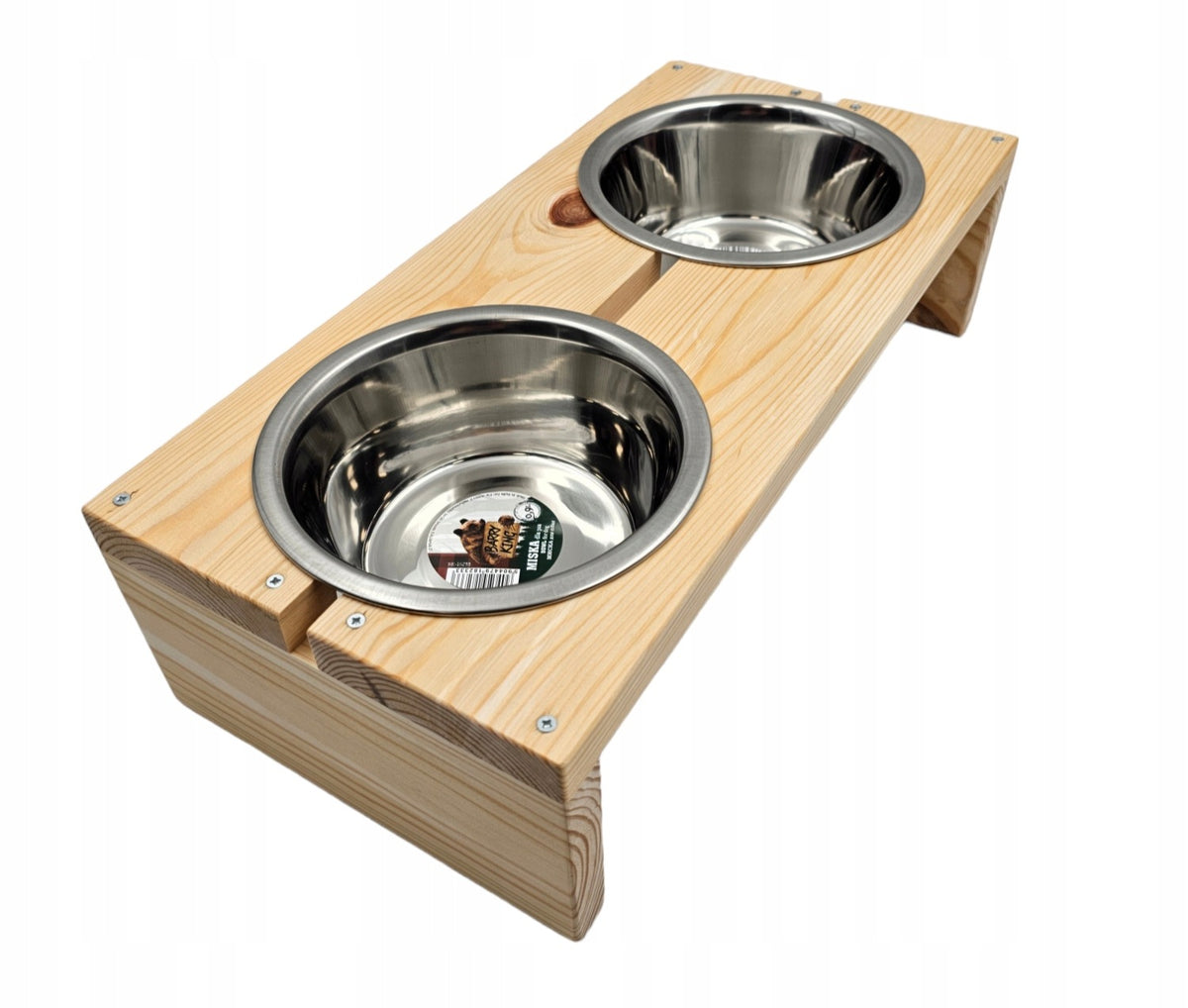 BOWLS for large DOG on STAND 2x1800ml stainless steel Manufacturer code Stojak na miski