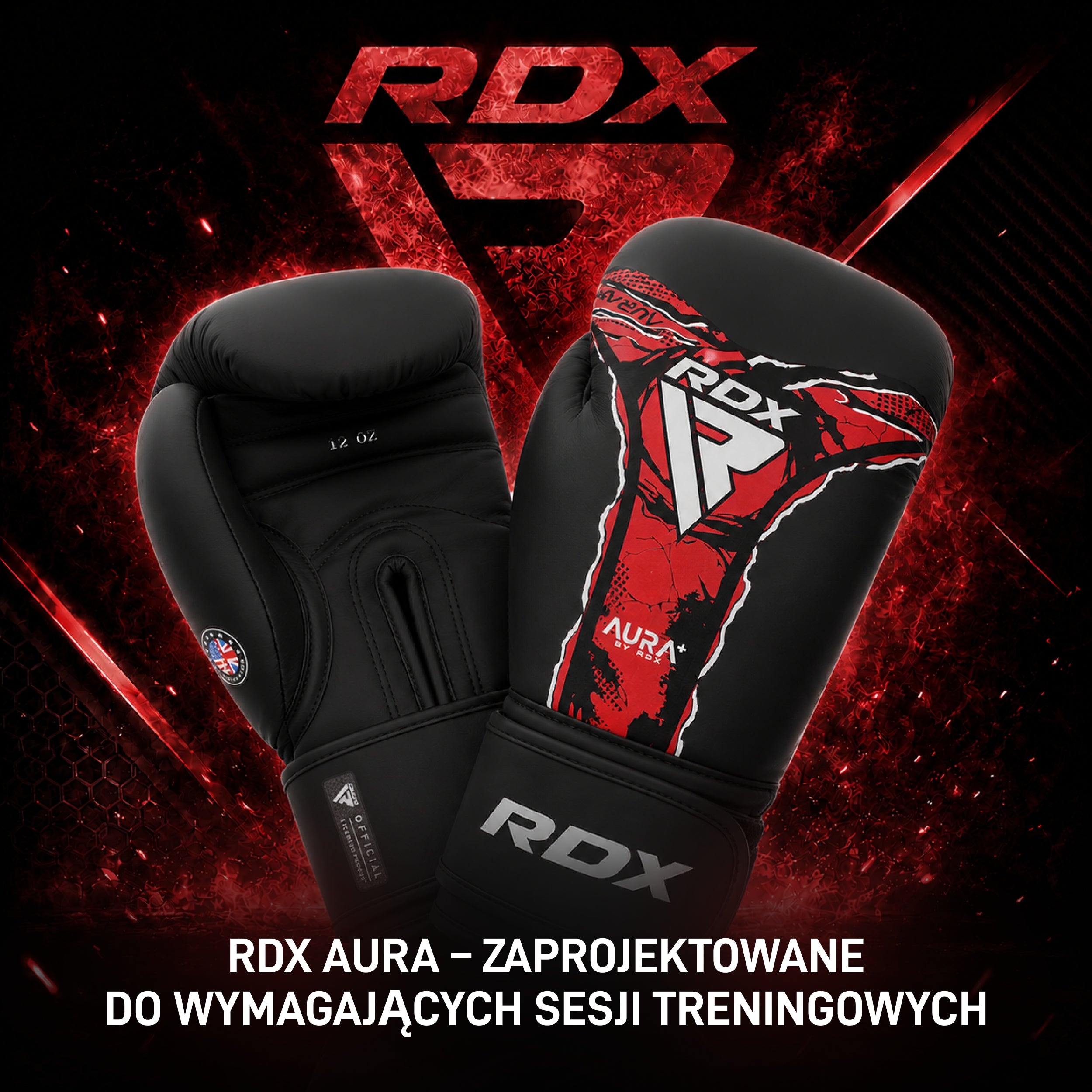 BOXING GLOVES RDX AURA PLUS F17 STRONG SPARRING CUSHIONING 14 OZ Manufacturer code BGR-F17BR-14OZ