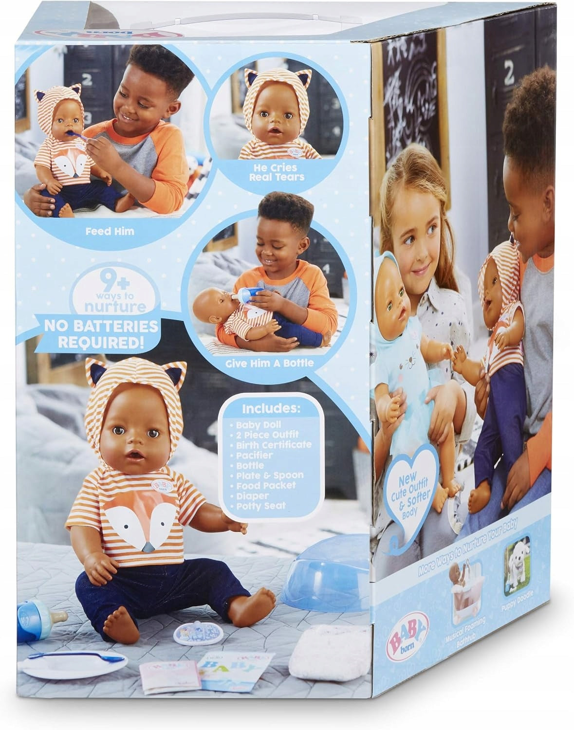 BOY INTERACTIVE DOLL BABY BORN - 9 FUNCTIONS - NO BATTERIES REQUIRED Manufacturer code 916816
