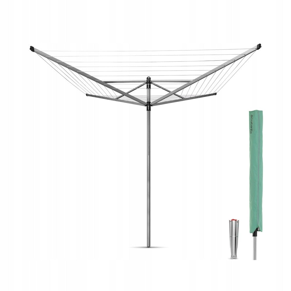 BRABANTIA - Garden dryer 50 m - Ground attachment, cover