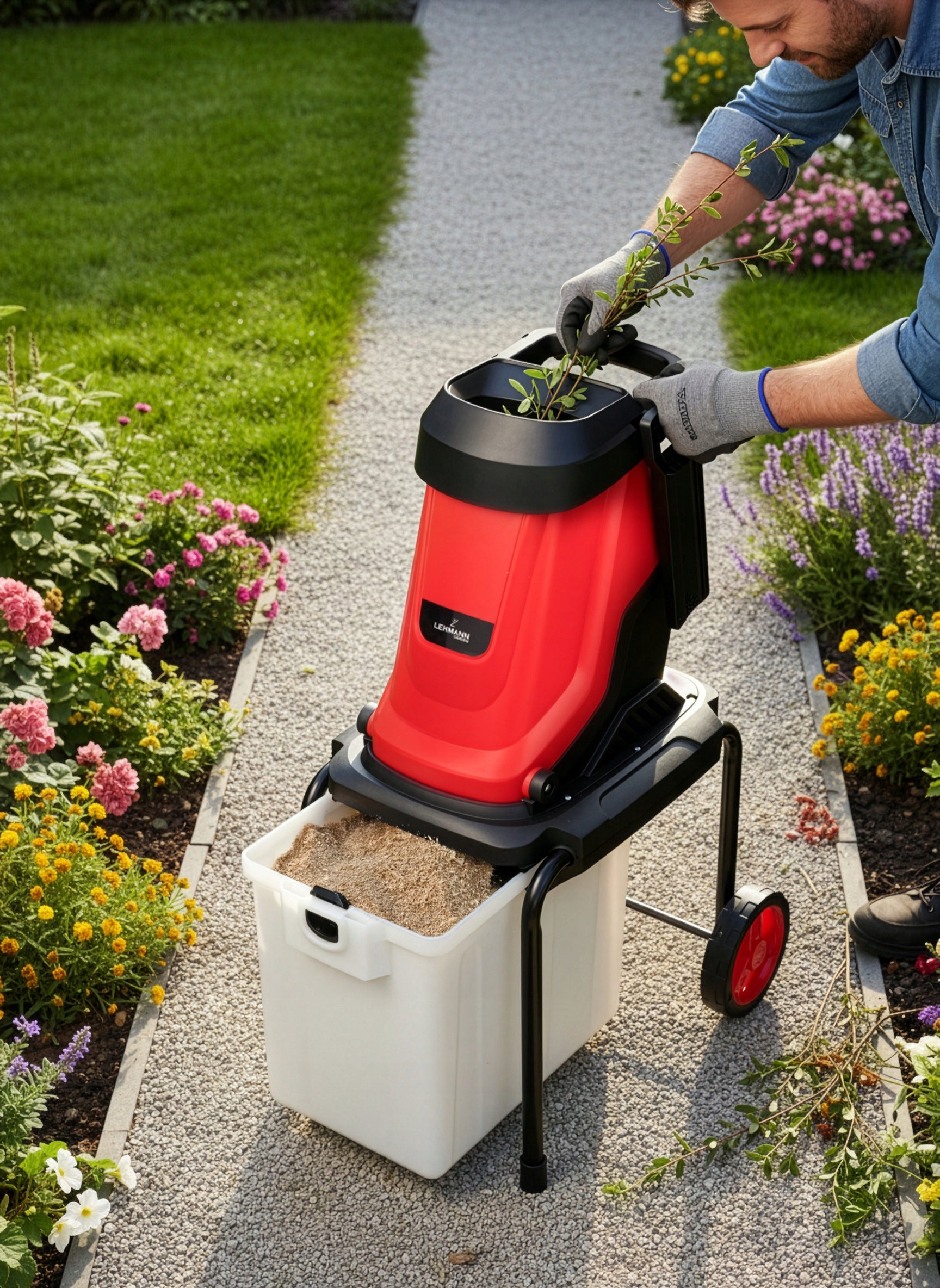BRANCH SHREDDER ELECTRIC CHIPPER SELF-PRIMING TANK 50L 3800W Packaging status original