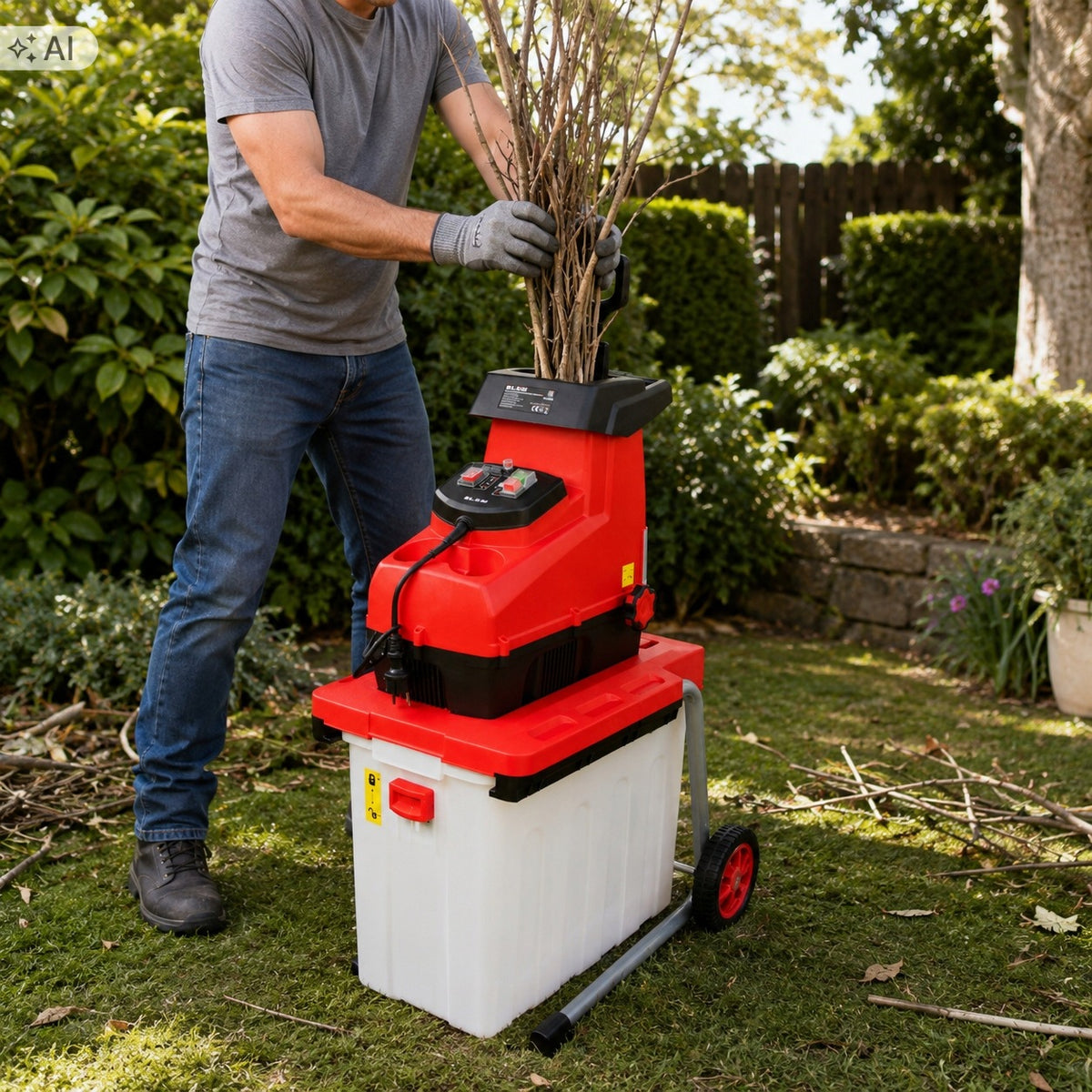 BRANCH SHREDDER ELECTRIC CHIPPER STRONG 3000W 45mm CYLINDRICAL MILLING MACHINE Manufacturer code 53-305#