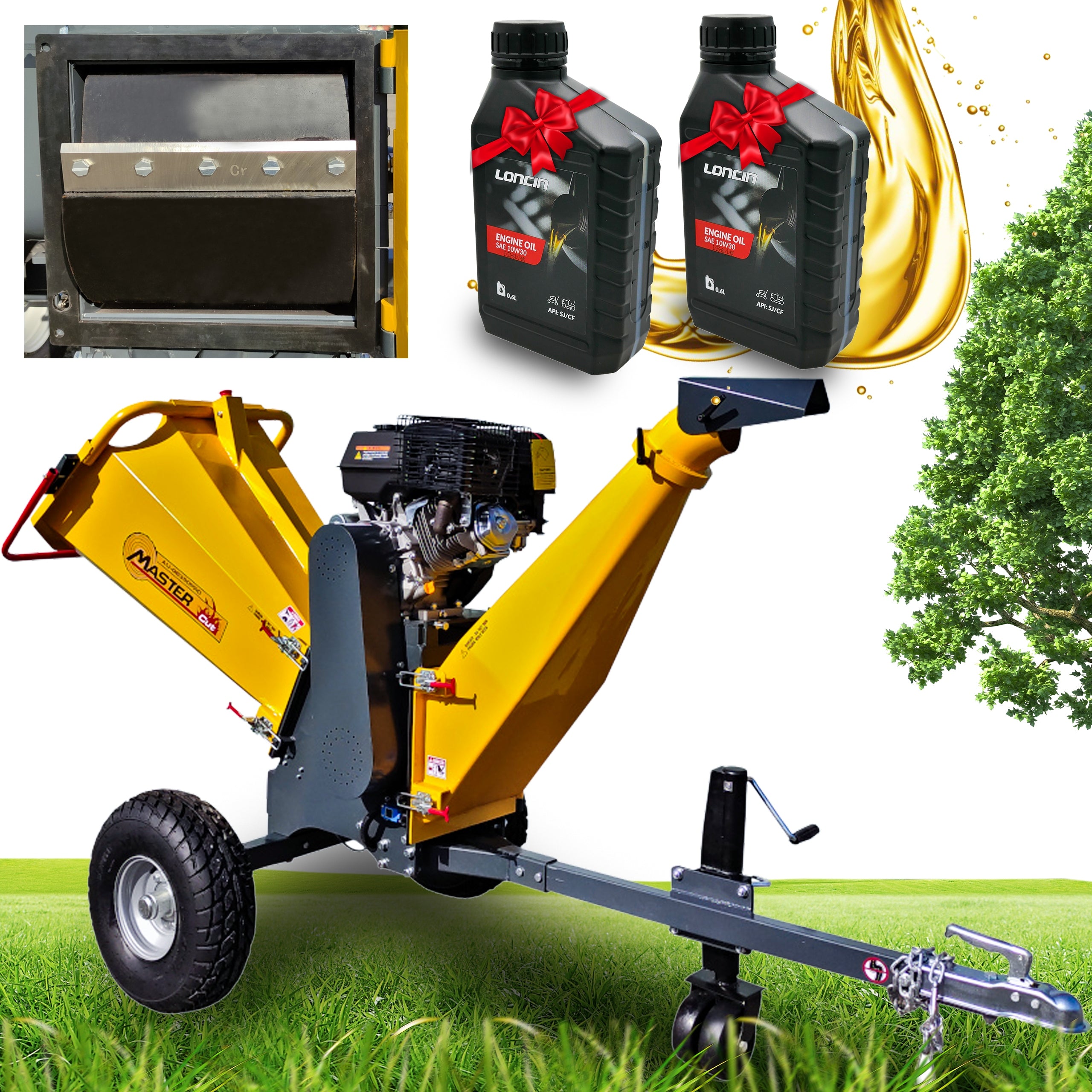 BRANCH SHREDDER MASTERCUT AU-GS350PRO LONCIN 420 150MM AS RB04