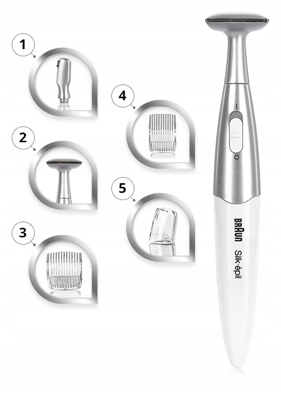 BRAUN FG1100 TRIMER (bikini area + eyebrows) 3in1 Batteries included no