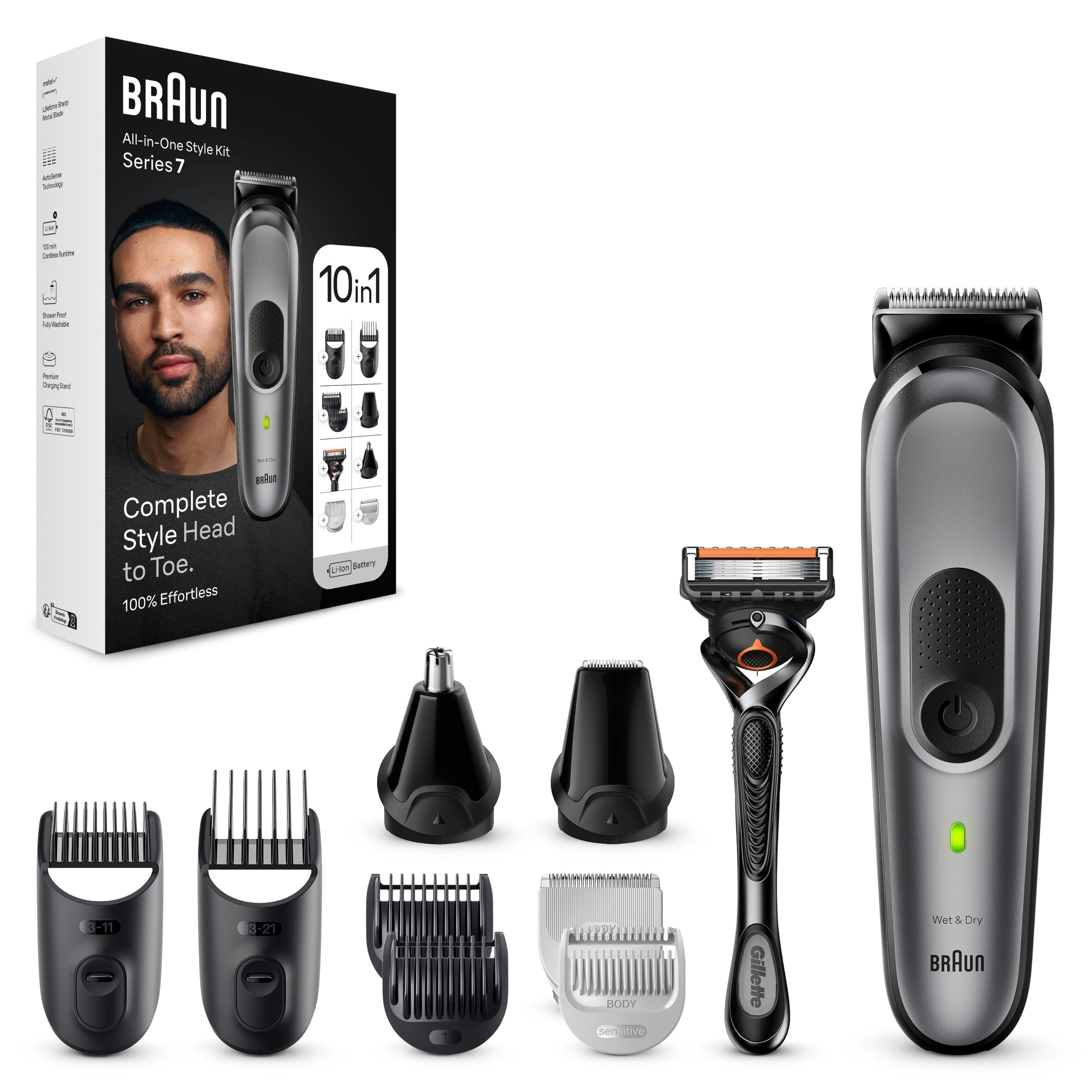 BRAUN Series 7 MGK7420 10in1 Beard and Body Trimmer