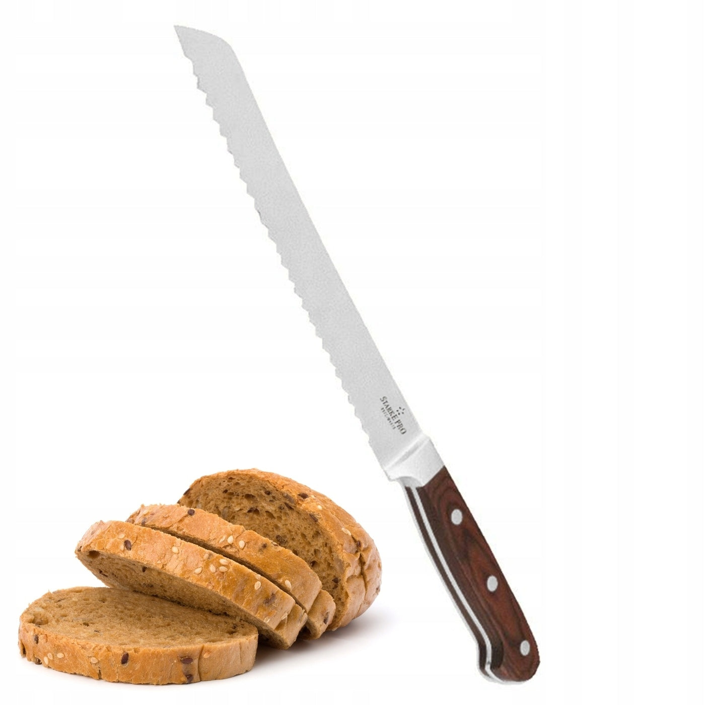 BREAD KNIFE with Teeth LARGE Steel SHARP Starke Pro Silva 20 cm