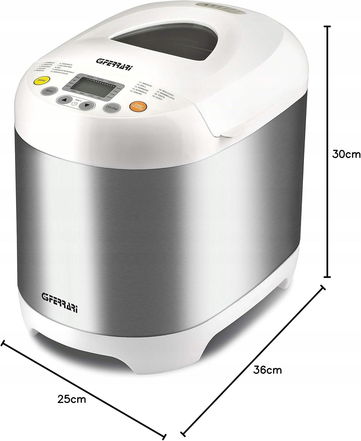 BREAD MACHINE 19 PROGRAMS GLUTEN-FREE FUNCTION LCD 1KG 550W TIMER Manufacturer code 5907897528264